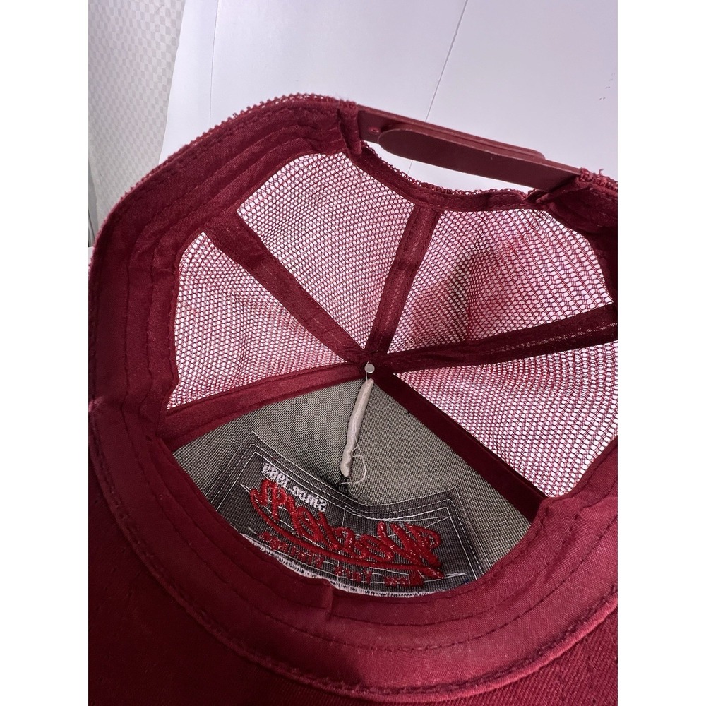 Western New York Vintage Maroon/White Trucker Hat Cap Distressed Snapback - Picture 15 of 16